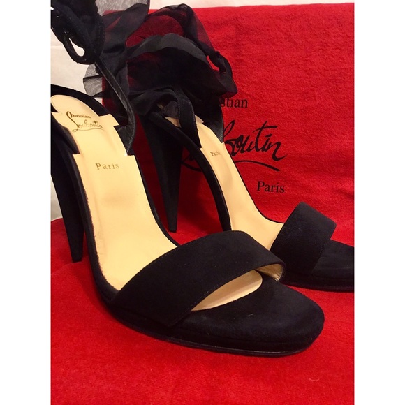 Jacqueline De 120 Black Suede Ankle Heel Pump - Picture 3 of 7